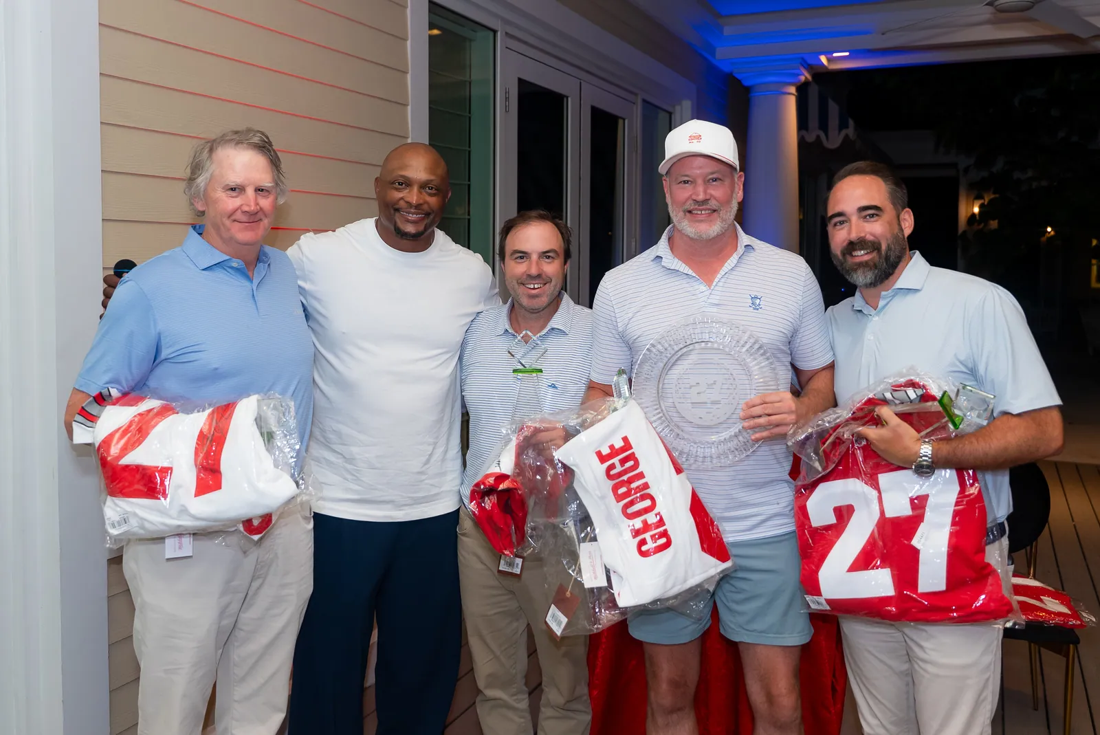 Signed jersey presentation at the tournament awards reception