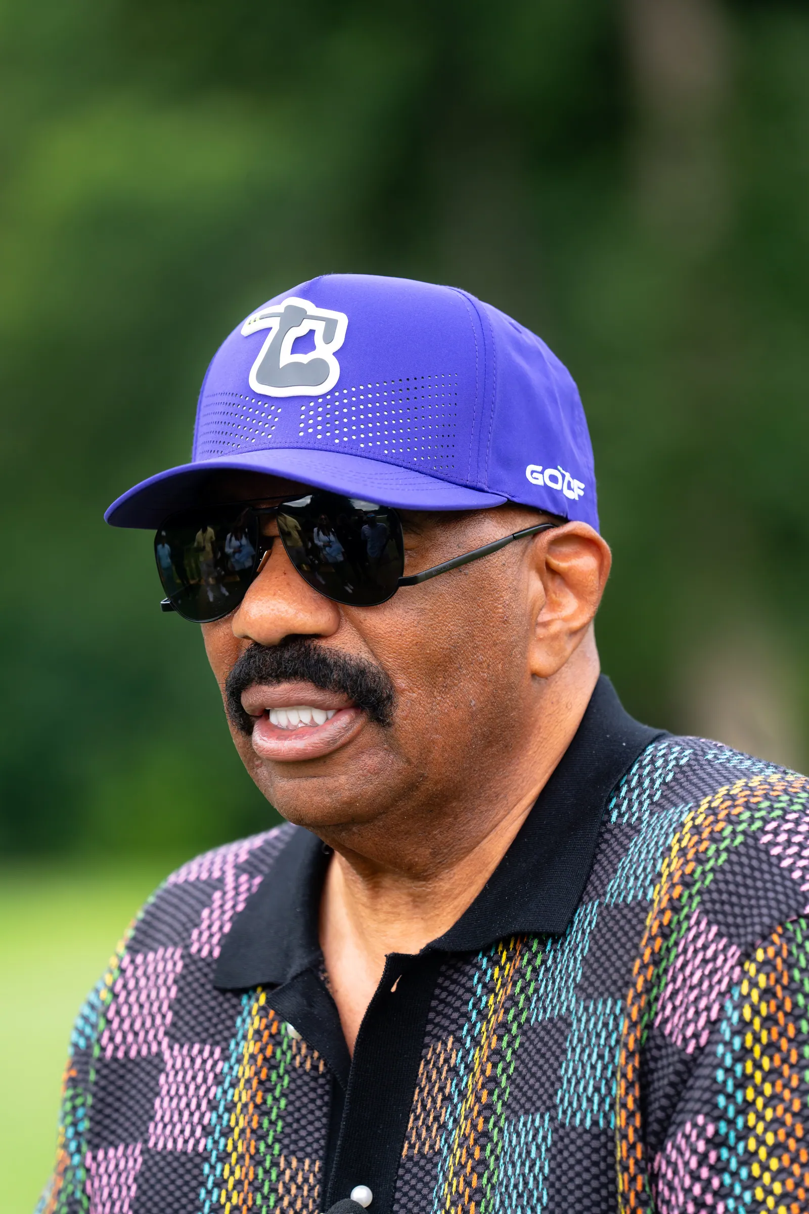 Portrait of Steve Harvey at his charity golf tournament